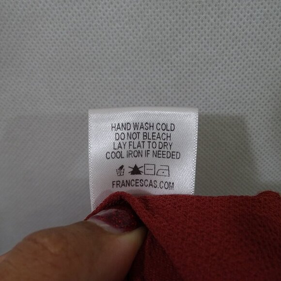 Blue Rain Red-Brown Peplum Long Sleeve Top Women Size S Bell Sleeve Keyhole Back - Picture 5 of 8